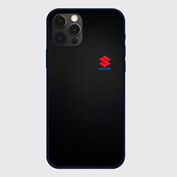 Чехол для iPhone 12 Pro Max Suzuki - карбон, цвет: 3D-черный