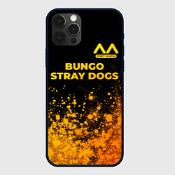 Чехол iPhone 12 Pro Max Bungo Stray Dogs - gold gradient: символ сверху