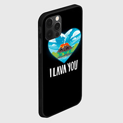 Чехол для iPhone 12 Pro Max I lava you я лава ю, цвет: 3D-черный — фото 2