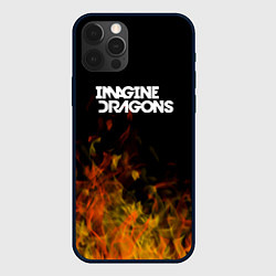 Чехол для iPhone 12 Pro Max Imagine Dragons - пламя, цвет: 3D-черный