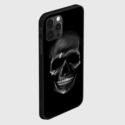 Чехол для iPhone 12 Pro Max Карбоновый череп, цвет: 3D-черный — фото 2