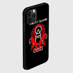 Чехол для iPhone 12 Pro Max Игра в кальмара - Squid Game, цвет: 3D-черный — фото 2