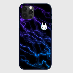 Чехол iPhone 12 Pro Max Stray - молнии - неон