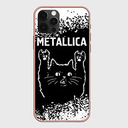 Чехол iPhone 12 Pro Max Группа Metallica и рок кот