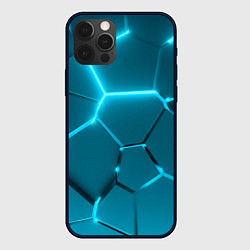 Чехол iPhone 12 Pro Max Ледяные неоновые геометрические плиты