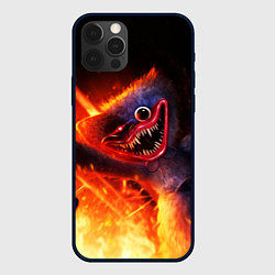 Чехол для iPhone 12 Pro Max Хагги Вагги в огне, цвет: 3D-черный