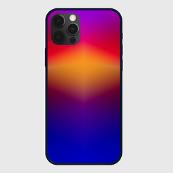Чехол для iPhone 12 Pro Max Красно-синий градиентный узор, цвет: 3D-черный