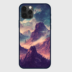 Чехол для iPhone 12 Pro Max В горах Вечерний пейзаж, цвет: 3D-черный