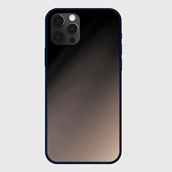 Чехол для iPhone 12 Pro Max Черный, серый бежевый градиент, цвет: 3D-черный