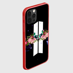 Чехол для iPhone 12 Pro Max BTS Flowers In Space, цвет: 3D-красный — фото 2