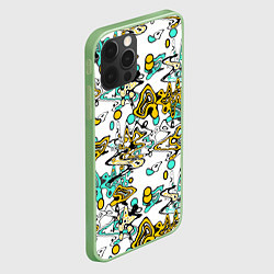 Чехол для iPhone 12 Pro Max Abstract pattern waves and streaks, цвет: 3D-салатовый — фото 2