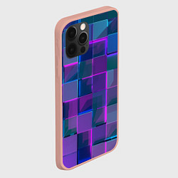 Чехол для iPhone 12 Pro Max Неоновый киберпанк кубизм, цвет: 3D-светло-розовый — фото 2