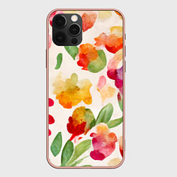 Чехол iPhone 12 Pro Max Романтичные акварельные цветы