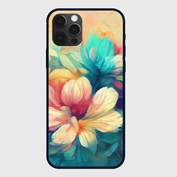 Чехол для iPhone 12 Pro Max Цветочный букет нарисованный маслом, цвет: 3D-черный