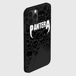 Чехол для iPhone 12 Pro Max Pantera метал - черепа, цвет: 3D-черный — фото 2
