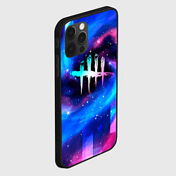 Чехол для iPhone 12 Pro Max Dead by Daylight неоновый космос, цвет: 3D-черный — фото 2
