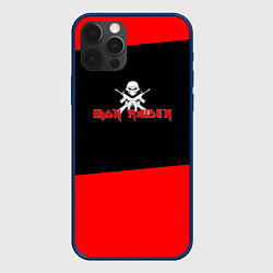 Чехол iPhone 12 Pro Max Iron Maiden - красные полосы