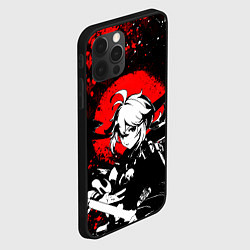 Чехол для iPhone 12 Pro Max Кадзуха - Мрачный геншин, цвет: 3D-черный — фото 2