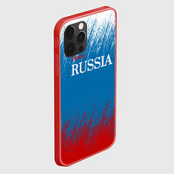 Чехол для iPhone 12 Pro Max Российский триколор - Я люблю Россию, цвет: 3D-красный — фото 2