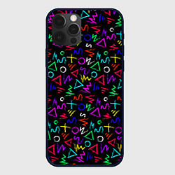 Чехол для iPhone 12 Pro Max League Of Legends: Arcane neon logo, цвет: 3D-черный