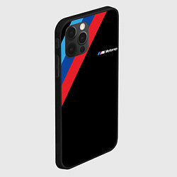Чехол для iPhone 12 Pro Max BMW Motosport - Три линии, цвет: 3D-черный — фото 2