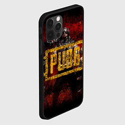 Чехол для iPhone 12 Pro Max PUBG red theme, цвет: 3D-черный — фото 2