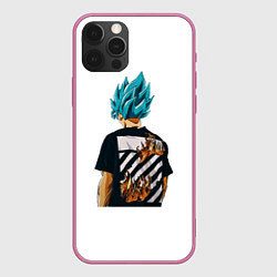 Чехол для iPhone 12 Pro Max Son Goku Dragon ball, цвет: 3D-малиновый