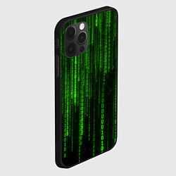 Чехол для iPhone 12 Pro Max Двоичный код зеленый, цвет: 3D-черный — фото 2