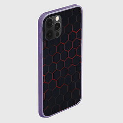 Чехол для iPhone 12 Pro Max Красная сетка, цвет: 3D-серый — фото 2