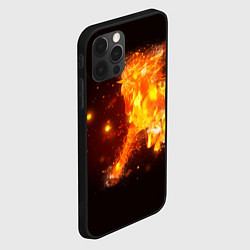 Чехол для iPhone 12 Pro Max Огненная лошадь мчит галопом, цвет: 3D-черный — фото 2