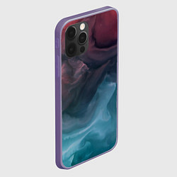 Чехол для iPhone 12 Pro Max Розовый и синий дым во тьме, цвет: 3D-серый — фото 2