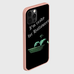 Чехол для iPhone 12 Pro Max Я готов а к Хэллоуину, цвет: 3D-светло-розовый — фото 2