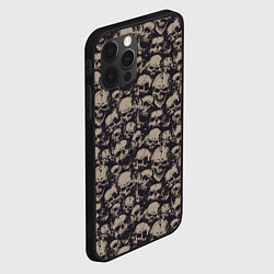Чехол для iPhone 12 Pro Max Череп и брызги, цвет: 3D-черный — фото 2