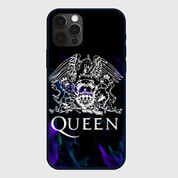 Чехол для iPhone 12 Pro Max Queen пламя неон, цвет: 3D-черный