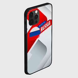Чехол для iPhone 12 Pro Max Welcome to Russia red & white, цвет: 3D-черный — фото 2