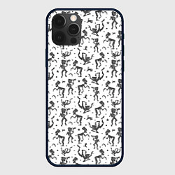 Чехол для iPhone 12 Pro Max Скелетон в шляпе, цвет: 3D-черный