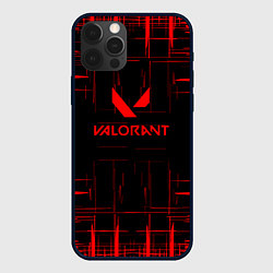 Чехол для iPhone 12 Pro Max Valorant красные полосы, цвет: 3D-черный