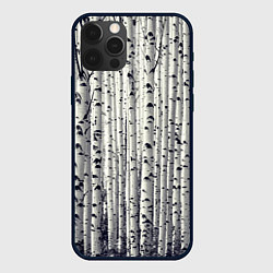 Чехол для iPhone 12 Pro Max Русские берёзки - роща, цвет: 3D-черный