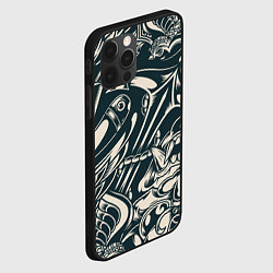 Чехол для iPhone 12 Pro Max Японская тату текстура, цвет: 3D-черный — фото 2
