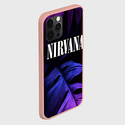 Чехол для iPhone 12 Pro Max Nirvana neon monstera, цвет: 3D-светло-розовый — фото 2