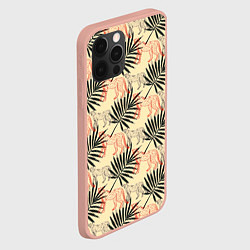 Чехол для iPhone 12 Pro Max Пальмы и гепард узор, цвет: 3D-светло-розовый — фото 2