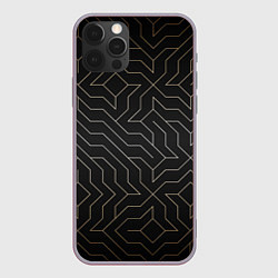 Чехол iPhone 12 Pro Max Black gold - Узоры