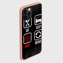 Чехол для iPhone 12 Pro Max Eat, sleep, Elden Ring, repeat, цвет: 3D-светло-розовый — фото 2