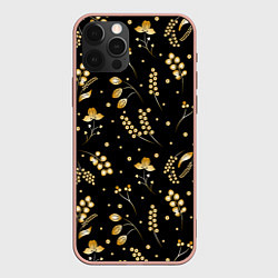 Чехол для iPhone 12 Pro Max Золотая осенняя пора, цвет: 3D-светло-розовый