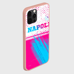 Чехол для iPhone 12 Pro Max Napoli neon gradient style: символ сверху, цвет: 3D-светло-розовый — фото 2