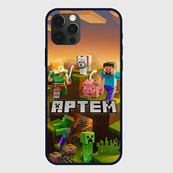 Чехол для iPhone 12 Pro Max Артем Minecraft, цвет: 3D-черный