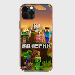 Чехол для iPhone 12 Pro Max Валерий Minecraft, цвет: 3D-светло-розовый