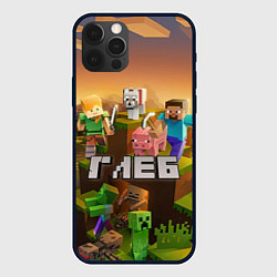 Чехол iPhone 12 Pro Max Глеб Minecraft