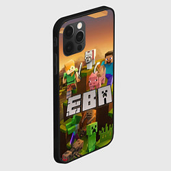 Чехол для iPhone 12 Pro Max Ева Minecraft, цвет: 3D-черный — фото 2