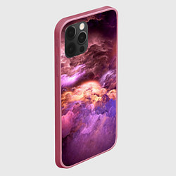 Чехол для iPhone 12 Pro Max Необычное фиолетовое облако, цвет: 3D-малиновый — фото 2